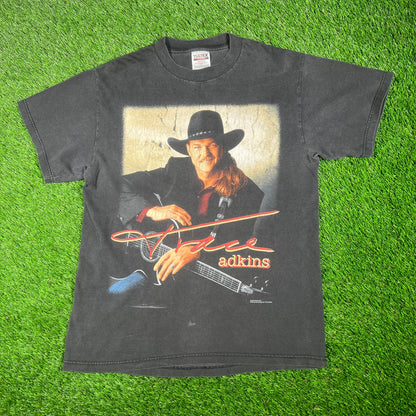 1999 Trace Adkins Black Portrait Tee Size Medium USED v17580