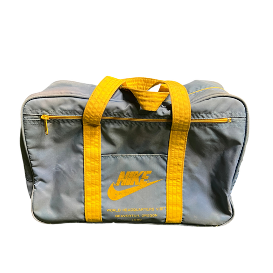 1980 Nike Headquarters Vist Blue/Yellow Mini Duffle Bag USED v15302