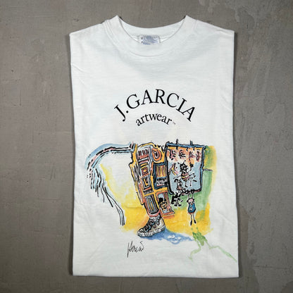 1995 Jerry Garcia Artwear Special Olympics White Tee Size Small USED v16608