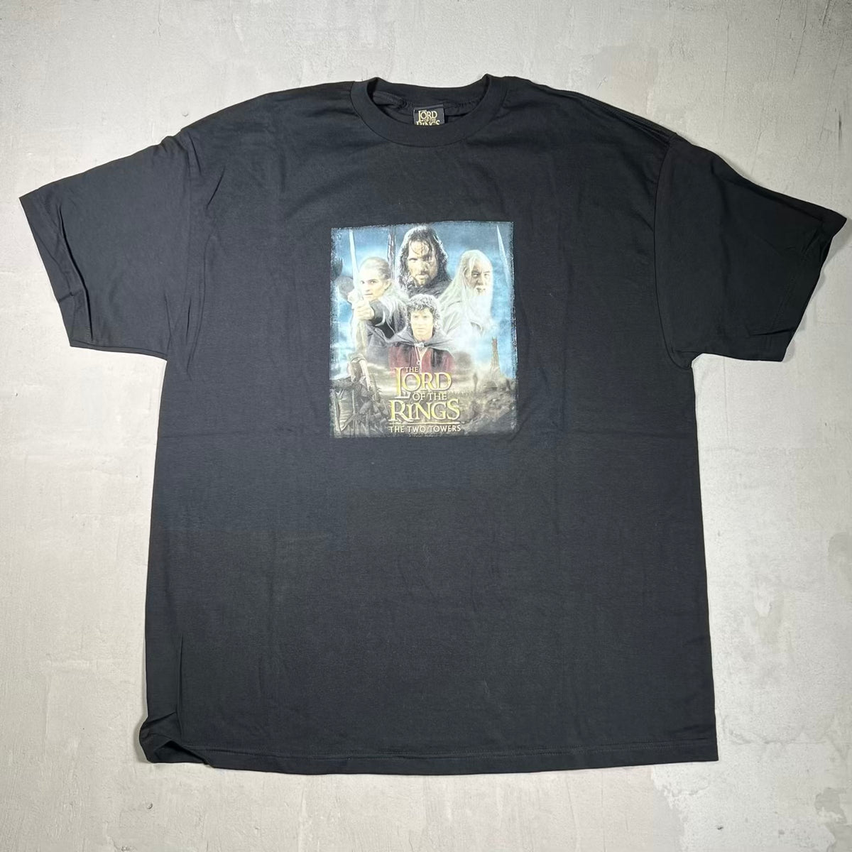 2002 Lord of The Rings The Two Towers Promo Black Tee Size XXL NEW v20214