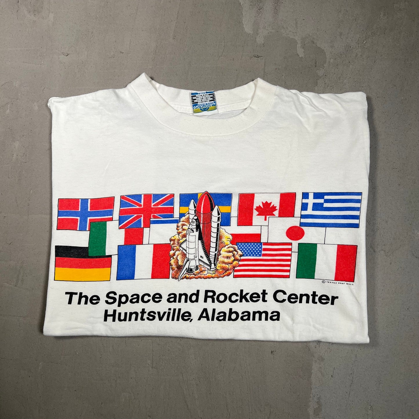 1990s Space and Rocket Center White Tee Size Medium USED v18903