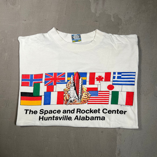 1990s Space and Rocket Center White Tee Size Medium USED v18903