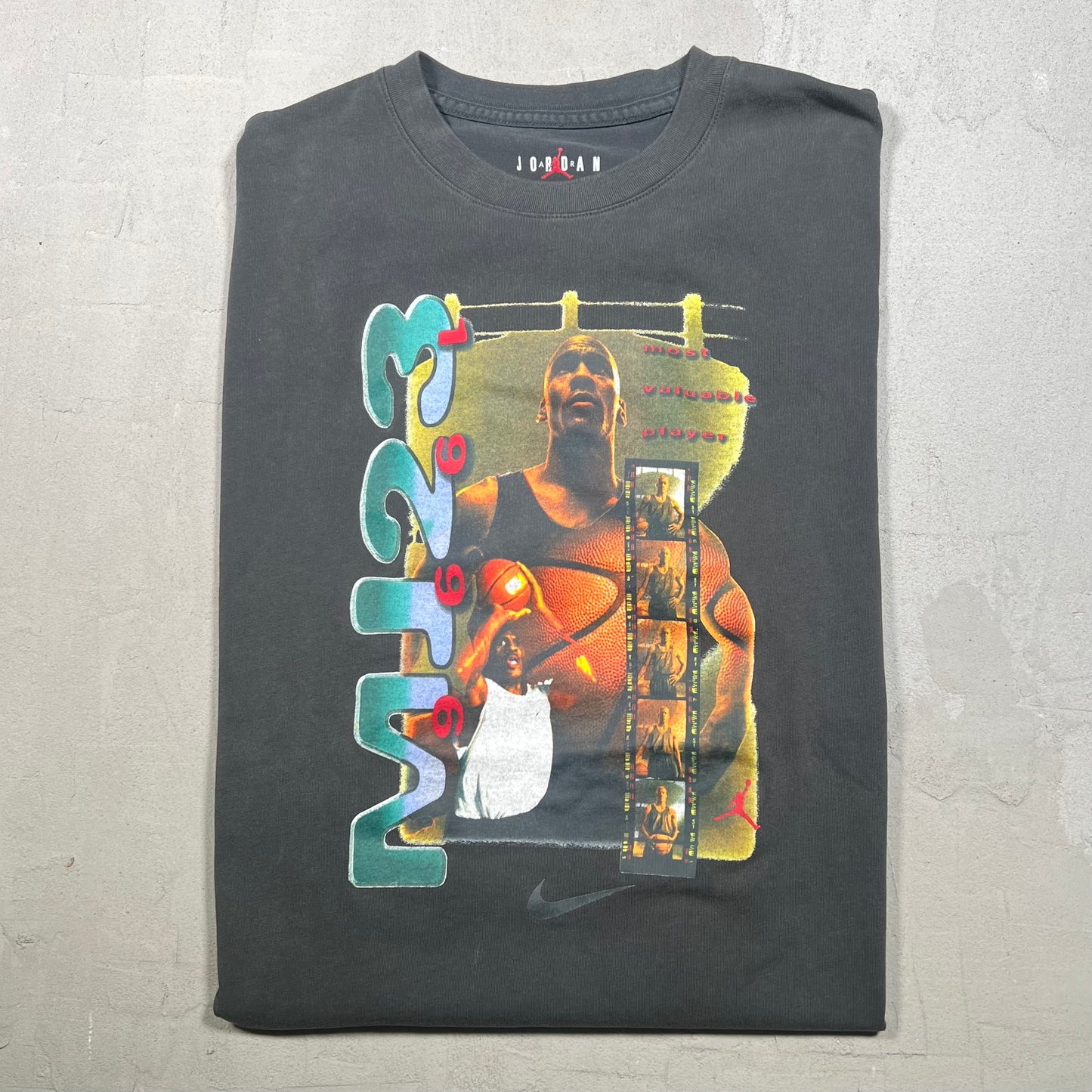 Jordan "MVP" Black Tee Size Large USED v19277