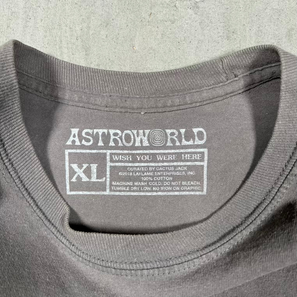 Travis Scott Europe 2019 Tour Grey Longsleeve Size XL USED x18555