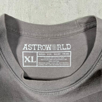 Travis Scott Europe 2019 Tour Grey Longsleeve Size XL USED x18555