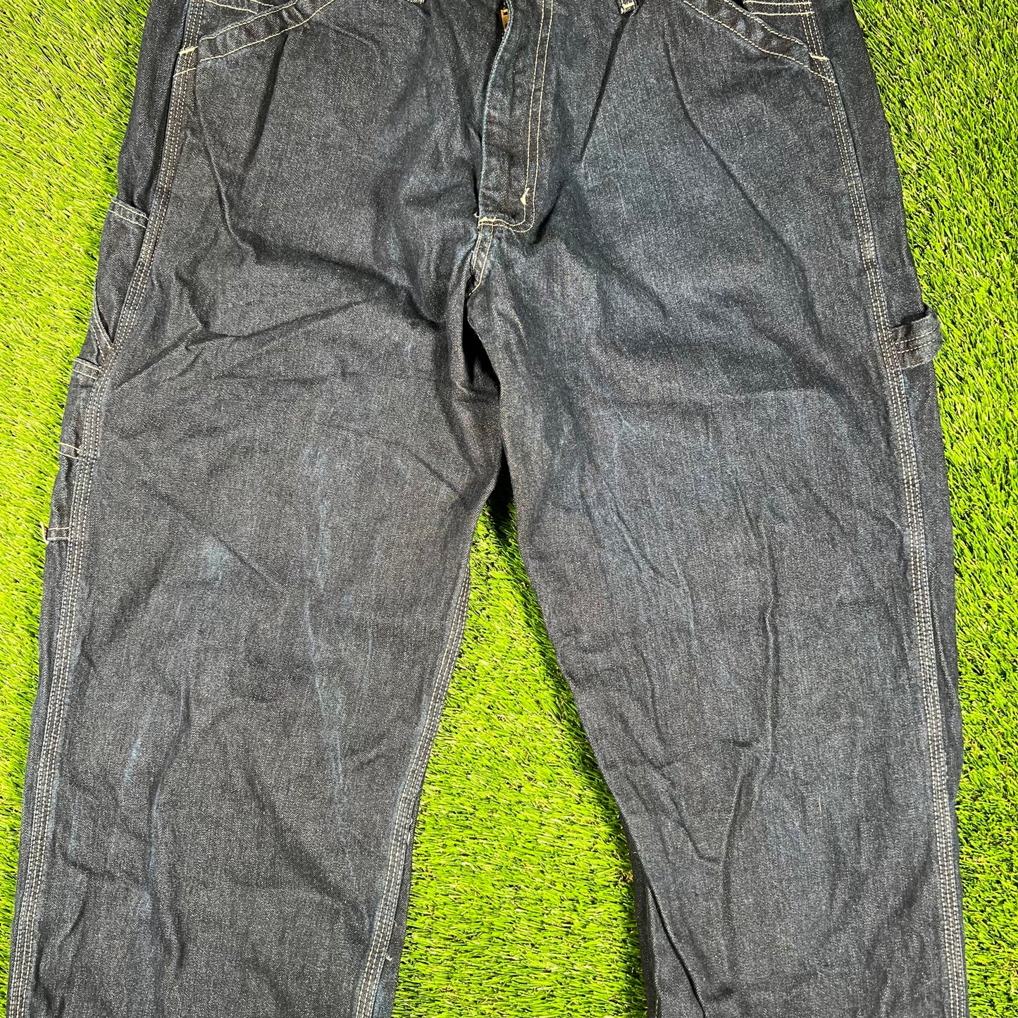 1990s Ralph Lauren Polo Jeans Dark Denim Workwear Pants Size 31x34 USED v17935