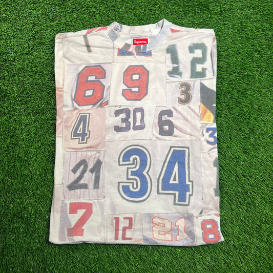 Supreme Jersey Collage Tee White (2023) Size Medium USED x16460