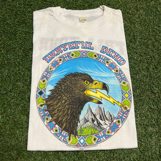 1984 Grateful Dead David Lundquist Eagle Eye White Tee Size Medium USED v16417