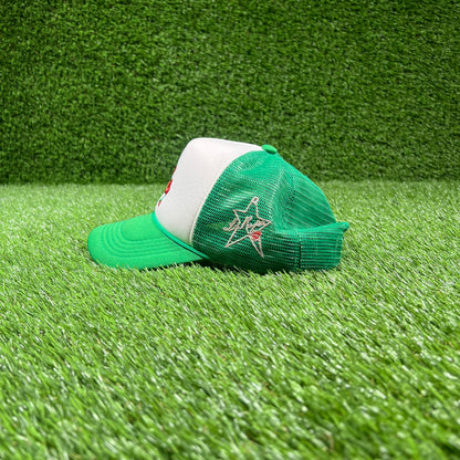 La Ropa Kisses Green Trucker Hat USED x15183