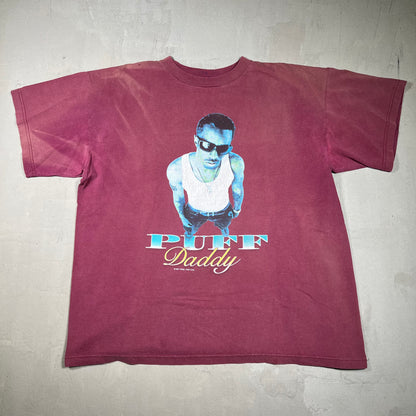 1997 Maroon Puff Daddy Tee Size XL USED v17768