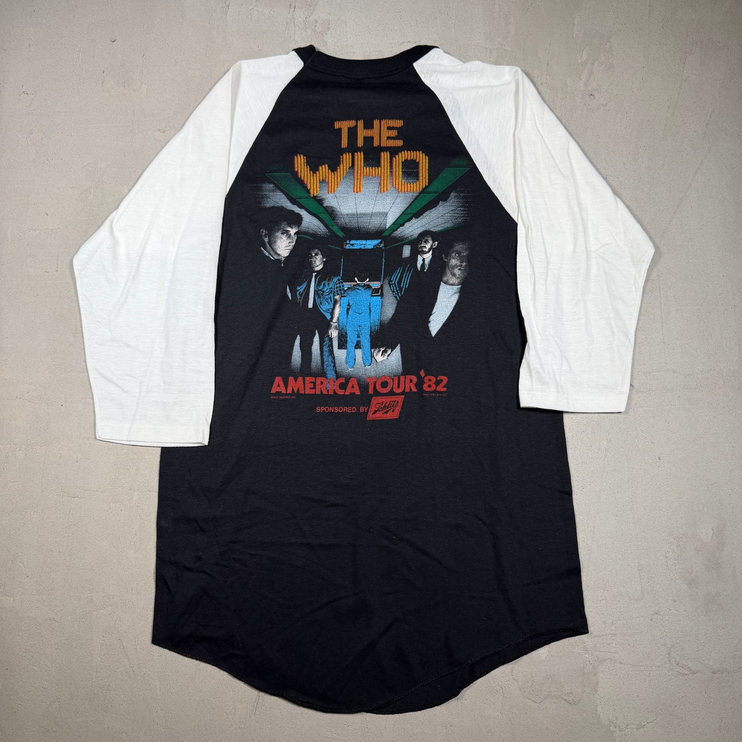 The Who 1982 America Tour Tee Size Large USED v8240
