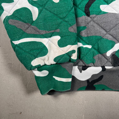 Supreme Quilted Zip Up Hoodie Green Camo (2025) Size Small USED x17103