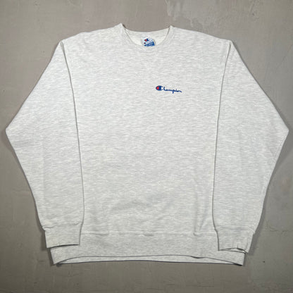 1990s Champion Grey Logo Crewneck Size XXL USED V19274