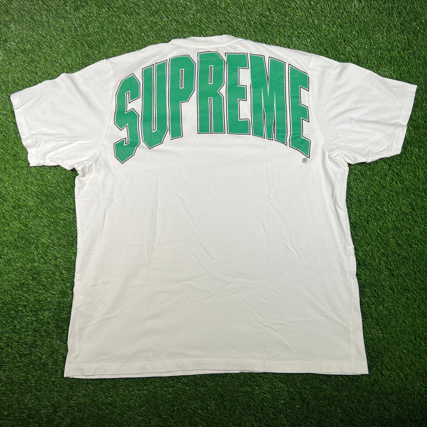 Supreme White Cracked Back Arc Tee (2024) Size XL USED x15867