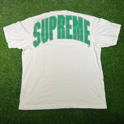 Supreme White Cracked Back Arc Tee (2024) Size XL USED x15867