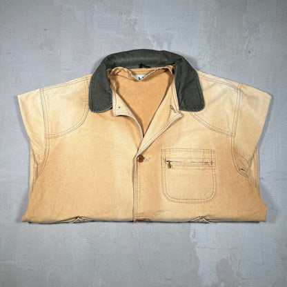 1990s LL Bean Tan Workwear Field Jacket Size XL USED v19275