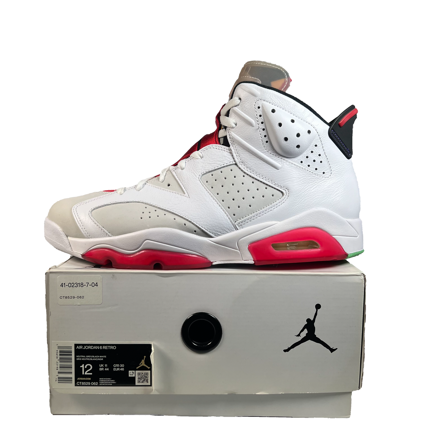 Jordan 6 Hare (2020) Size 12 USED s21919
