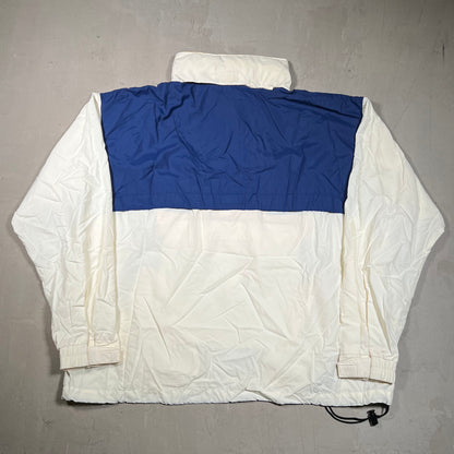 1990s Polo Ralph Lauren Colorblock White Anorak Jacket Size Large USED v19351