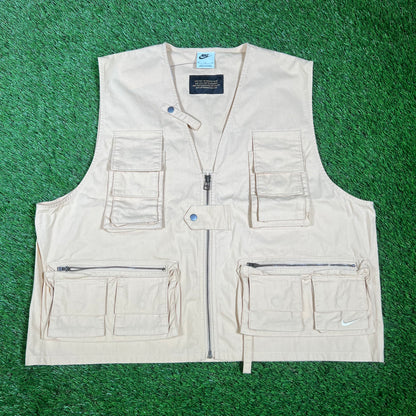 Nike Khaki Field Vest Size Medium NEW x14299