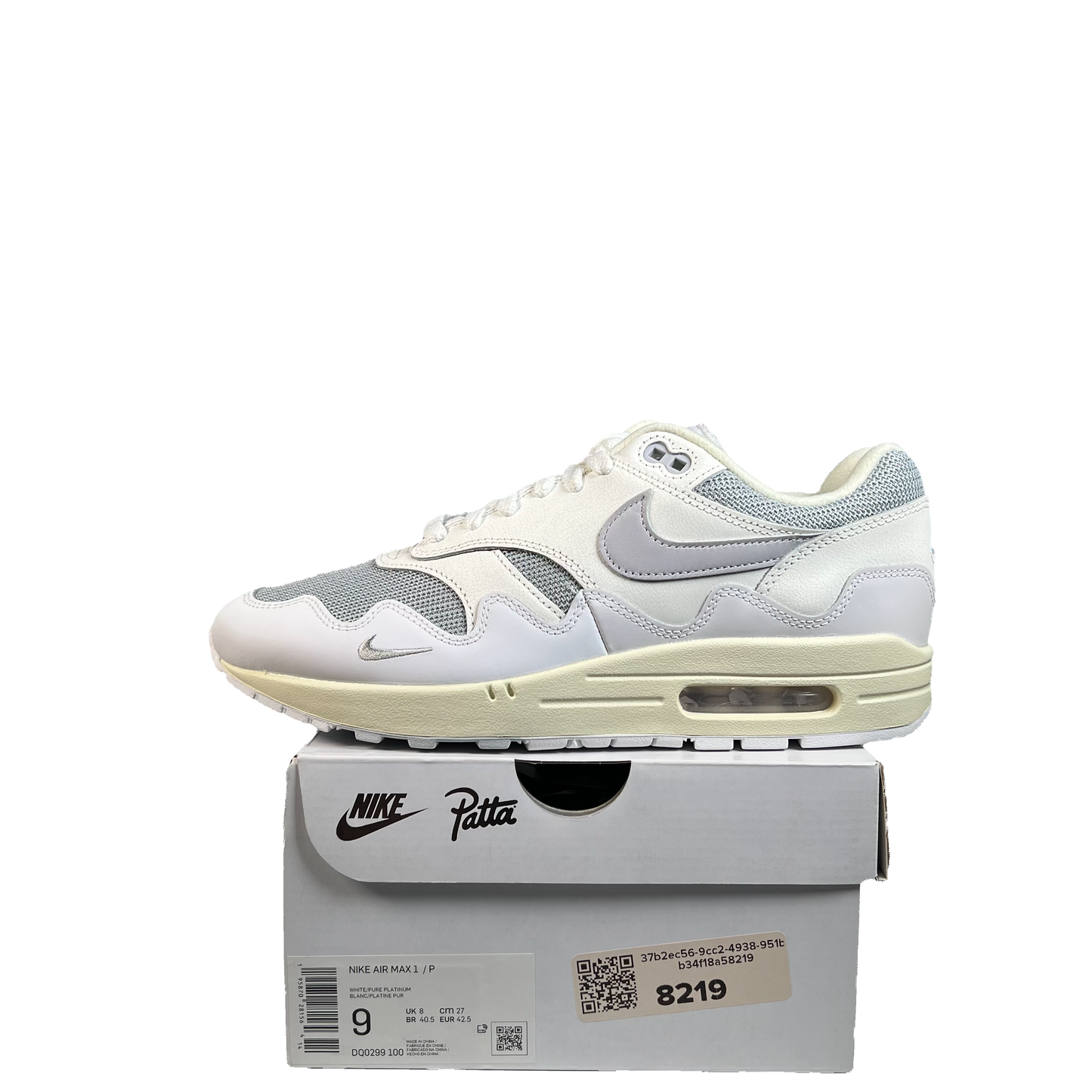Nike Air Max 1 Patta Waves White (2022) Size 9 NEW s21394