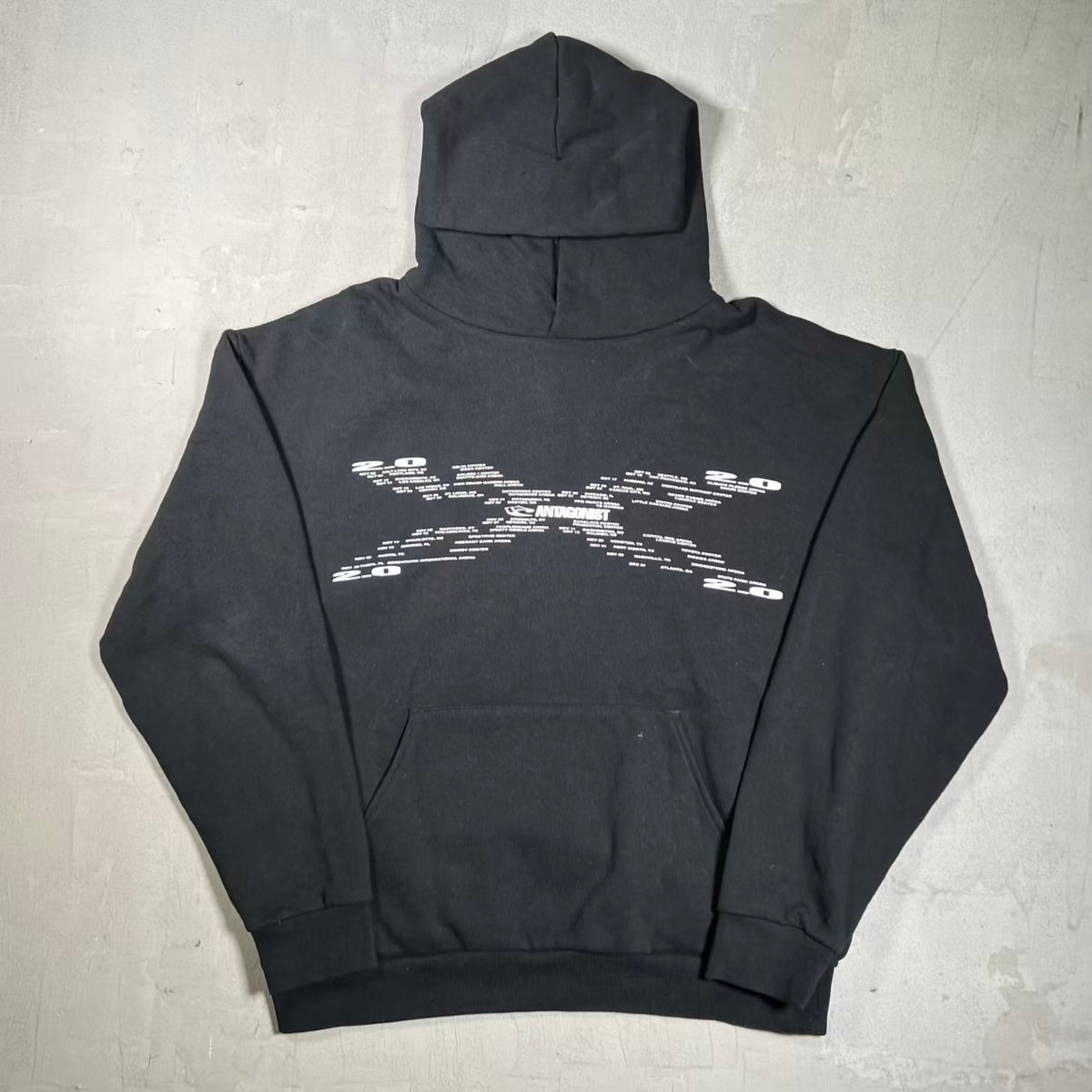 Playboi Carti Antagonist Tour 2.0 Black Hoodie Size Large USED x18648