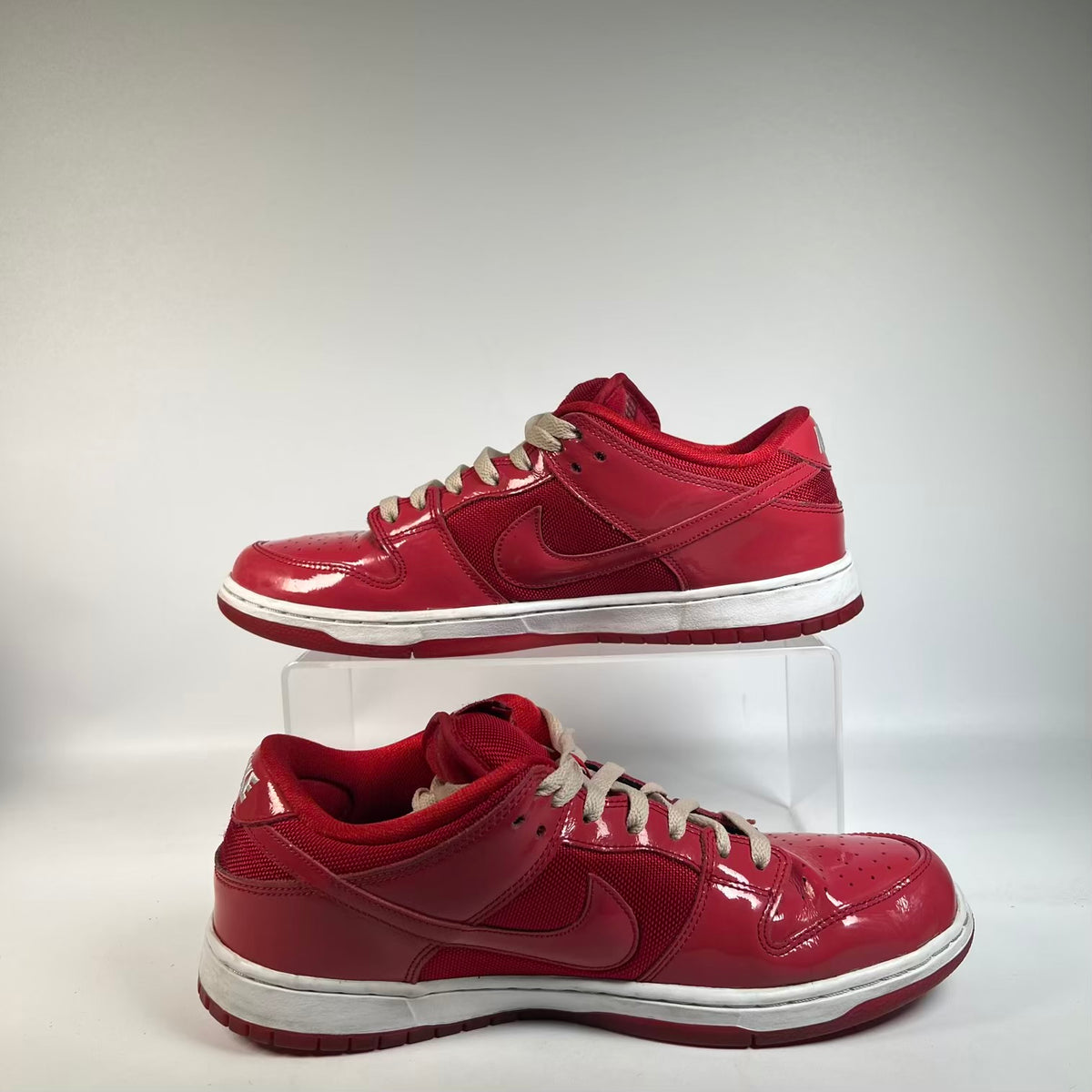 Nike SB Dunk Low Red Patent Leather (2014) Size 11 USED s23515
