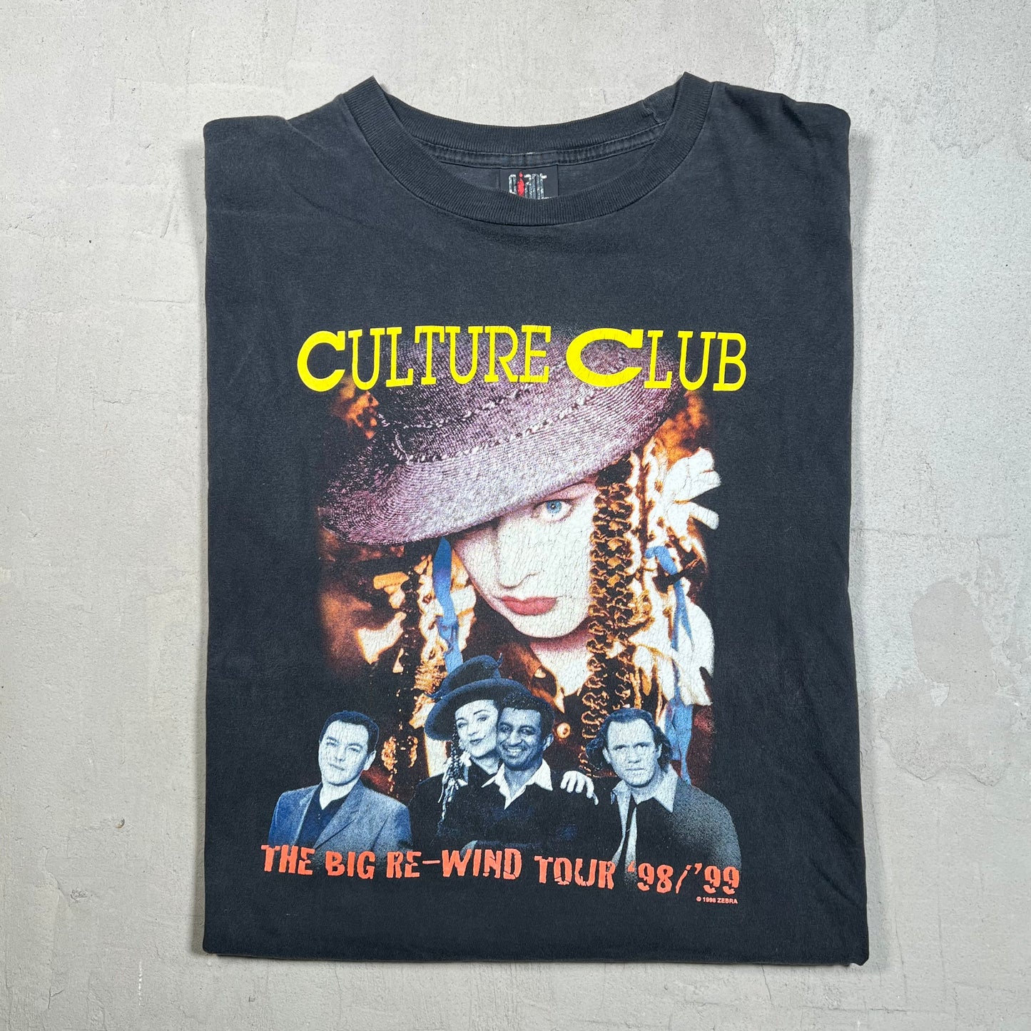 1998 Culture Club "Big Rewind" Black Tour Tee Size XL USED v16113