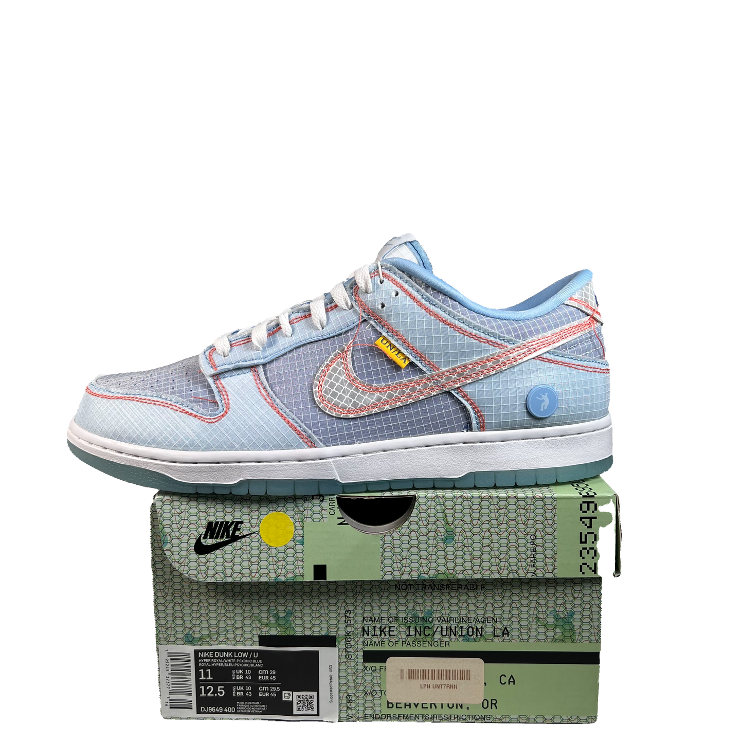 Nike Dunk Low Union Passport Pack Argon (2022) Size 11 NEW s22419