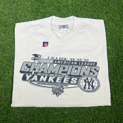 2000 Yankees Champions Clubhouse White Tee Size XXL NEW v16552