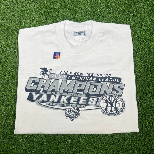 2000 Yankees Champions Clubhouse White Tee Size XXL NEW v16552