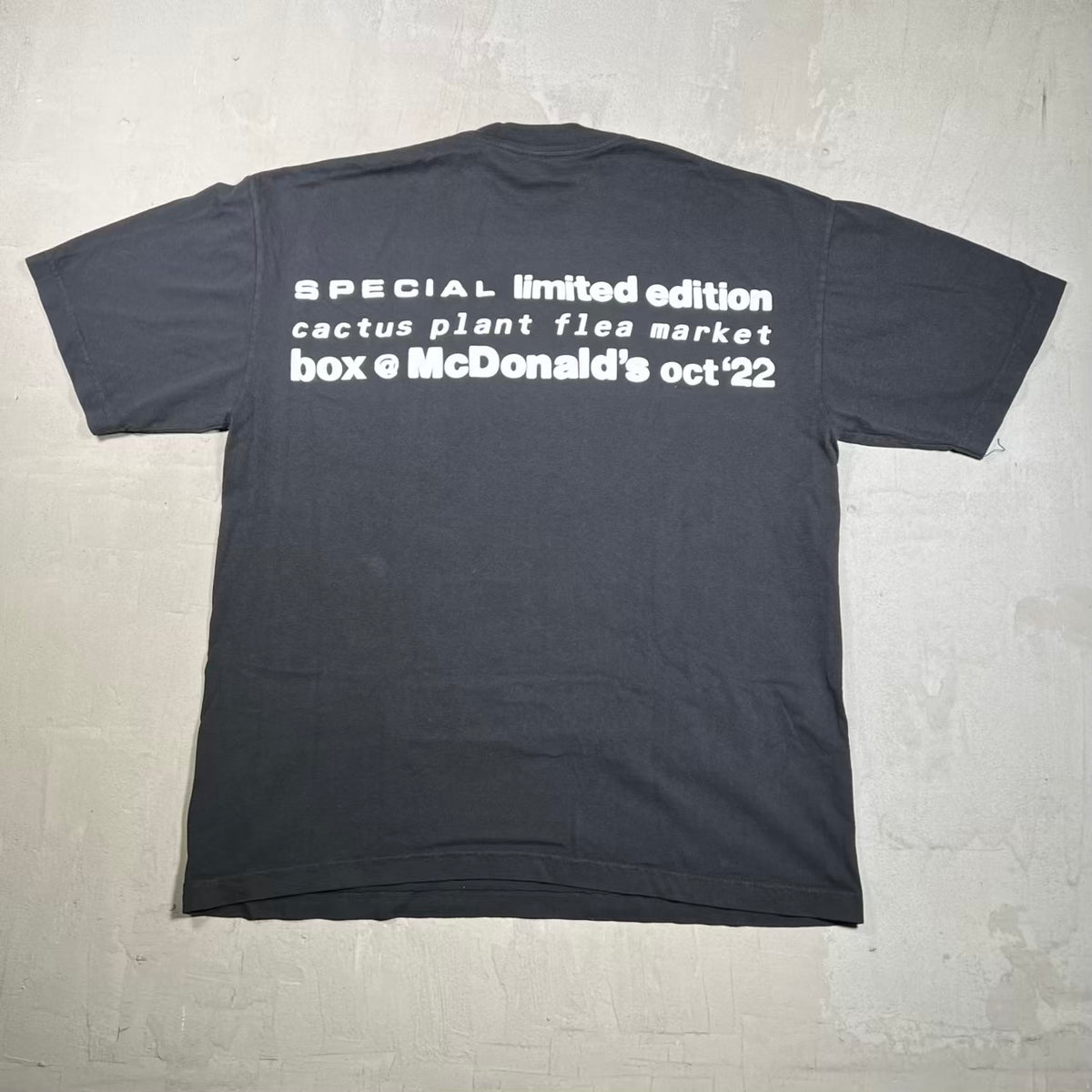 CPFM McDonalds Black Tee Size Large USED x18838