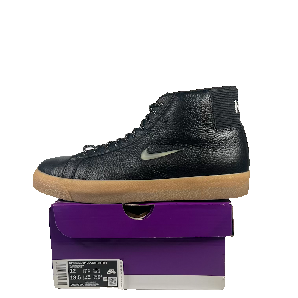 Nike Zoom Blazer Mid SB Black Gum Jewel (2020) Size 12 USED s23756
