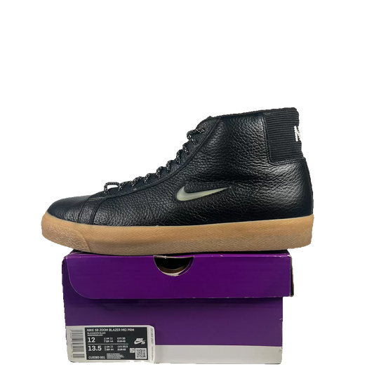 Nike Zoom Blazer Mid SB Black Gum Jewel (2020) Size 12 USED s23756