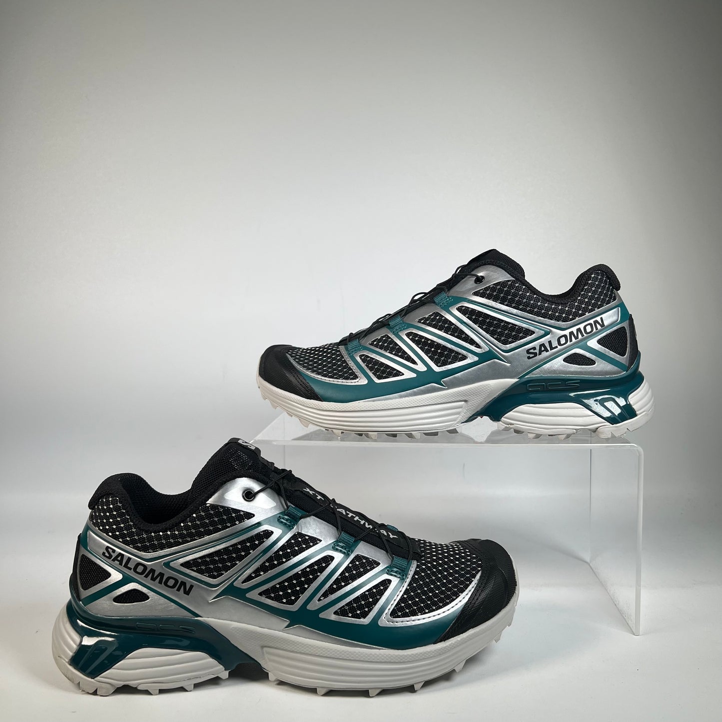 Salomon XT-Pathway Metallic White Teal (2023) Size 7 USED s21533
