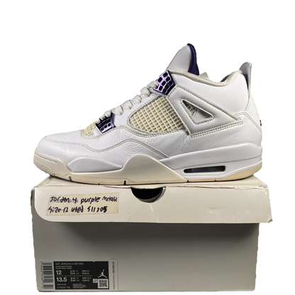 Jordan 4 Metallic Purple 2020 Size 12 USED s11305