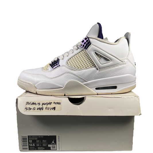 Jordan 4 Metallic Purple 2020 Size 12 USED s11305