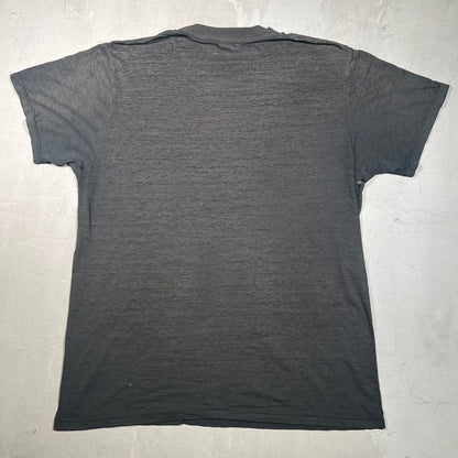 1990s Fruit of the Lom Black Pocket Tee Size Large USED v19174