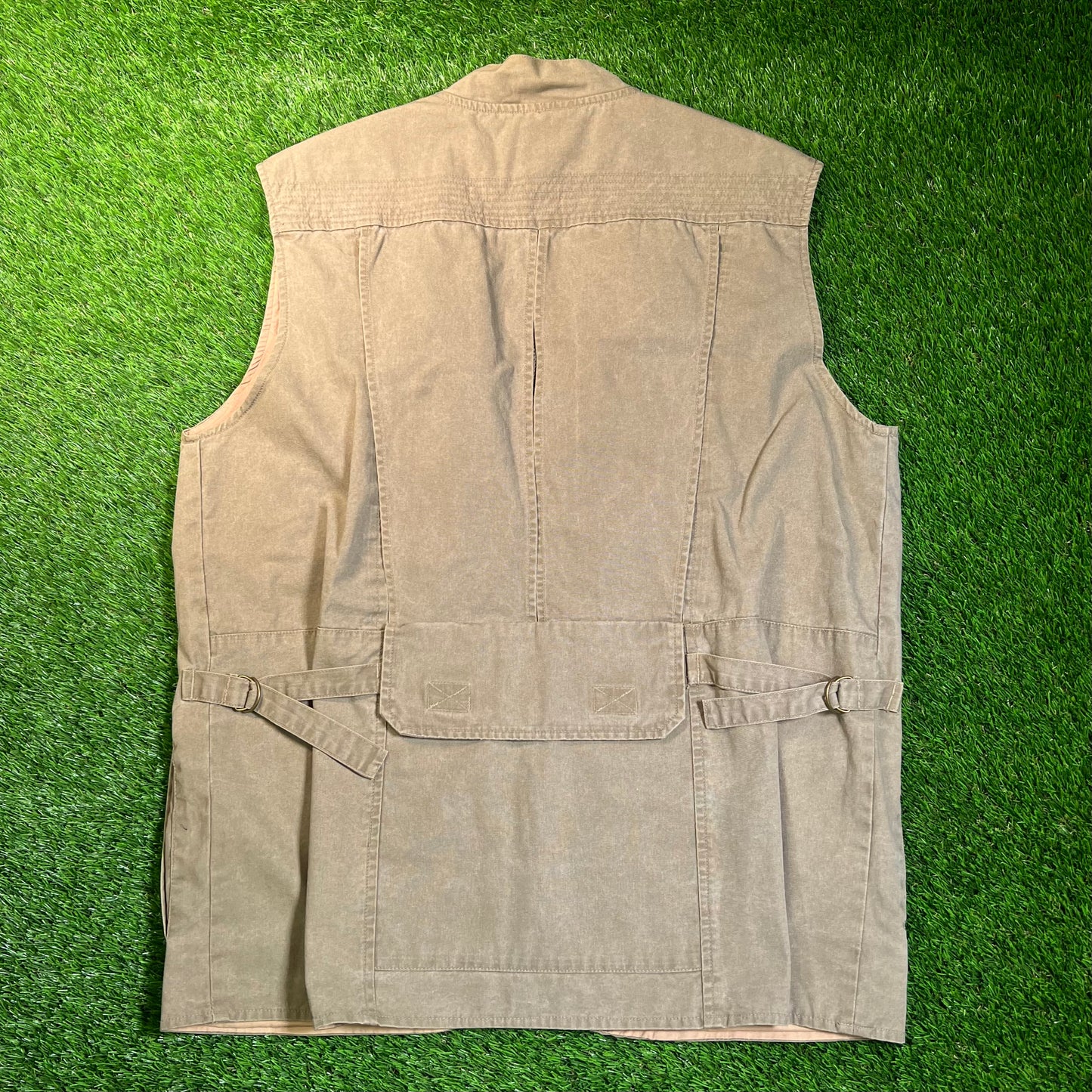 Y2K Orvis Olive Green Safari Vest Size XL USED v18834