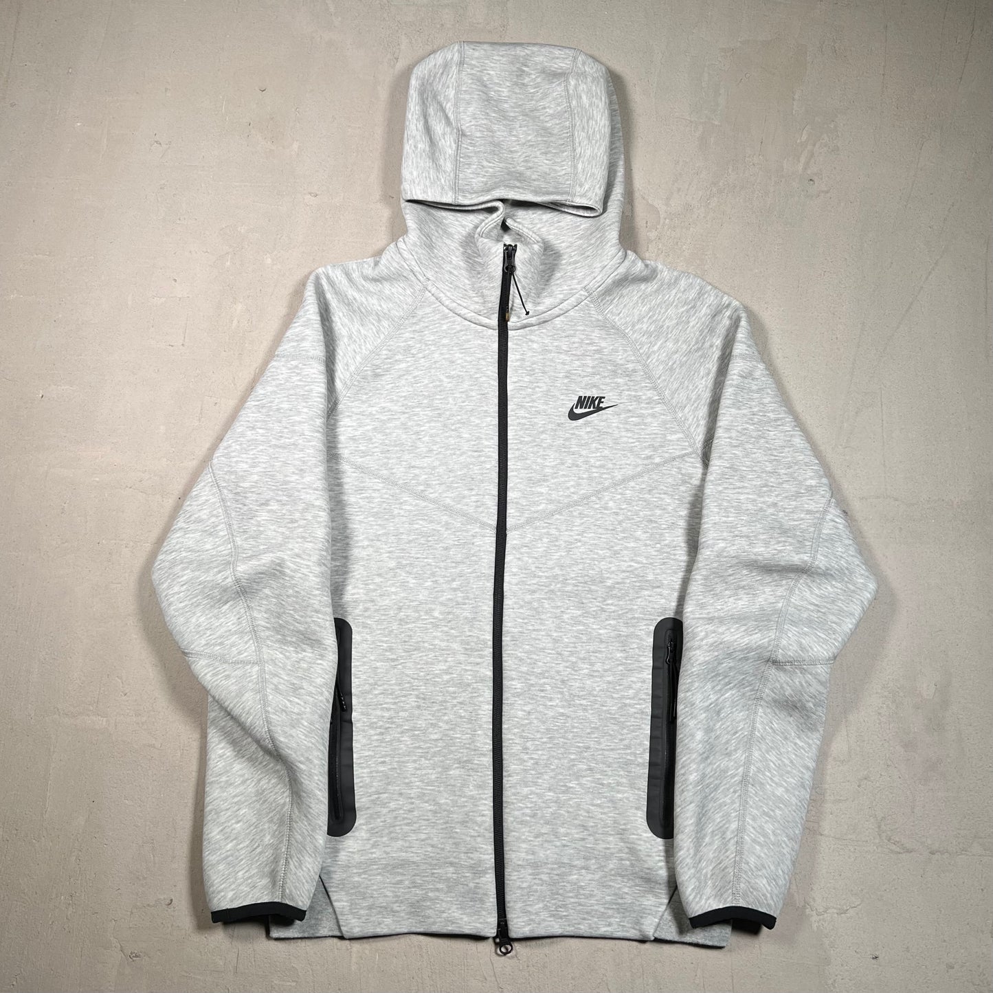Nike Tech Grey Zip Up Hoodie Size Small USED v19549