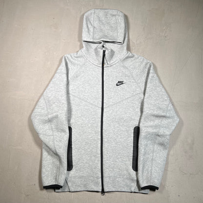 Nike Tech Grey Zip Up Hoodie Size Small USED v19549