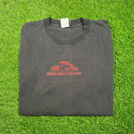2003 Orange County Choppers Flame Black Longsleeve Size Medium USED v18740