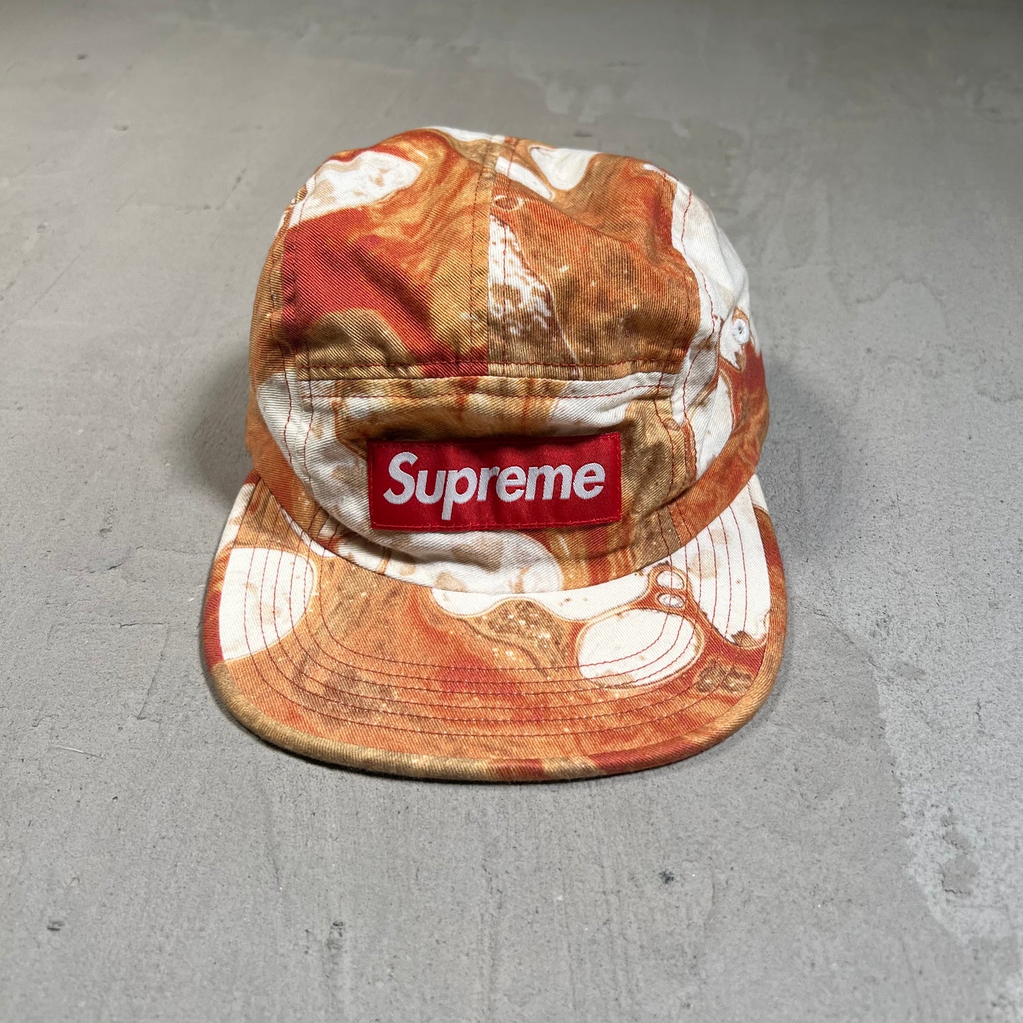 Supremem Blood and Semen White Camp Hat USED x17622