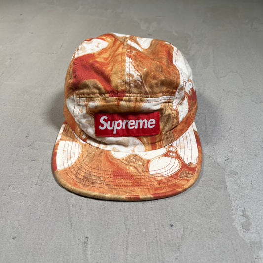 Supremem Blood and Semen White Camp Hat USED x17622