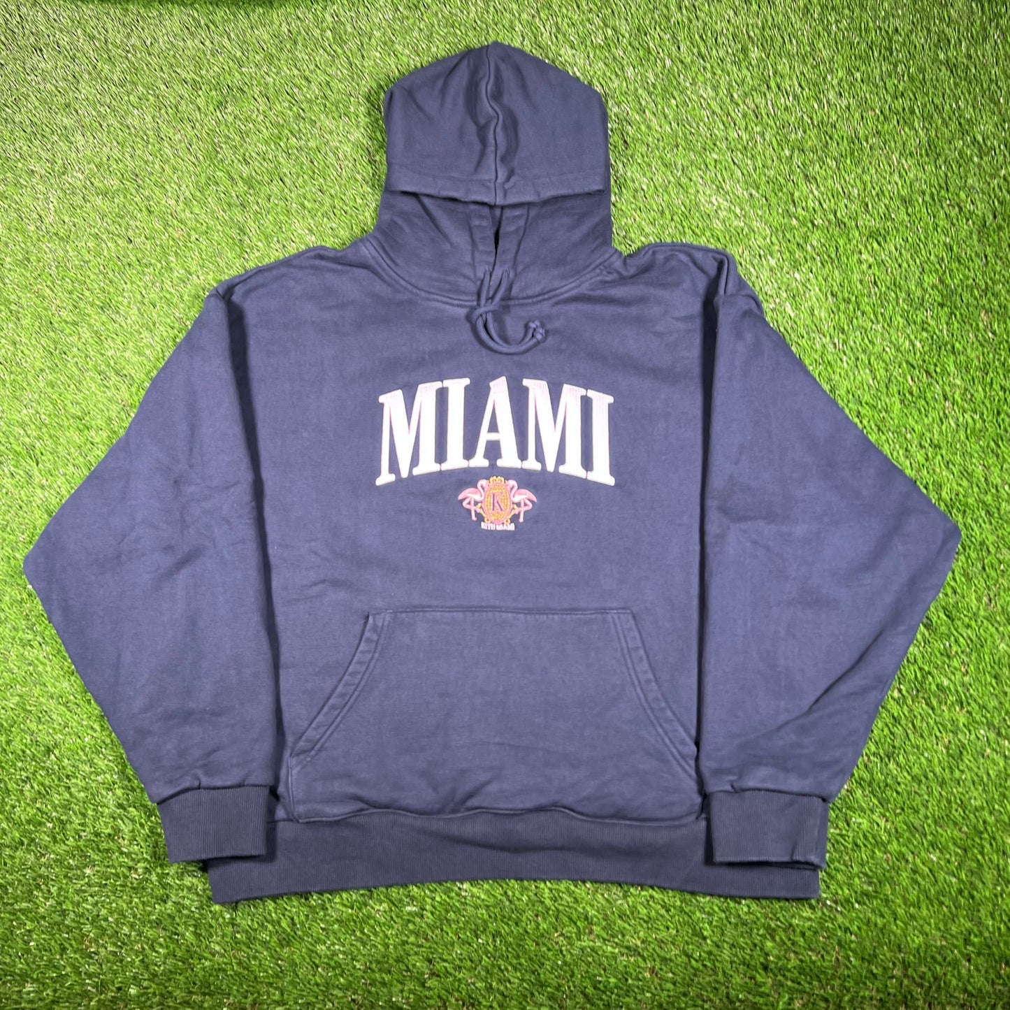 Kith Miami Navy Logo Hoodie Size XL USED x15800