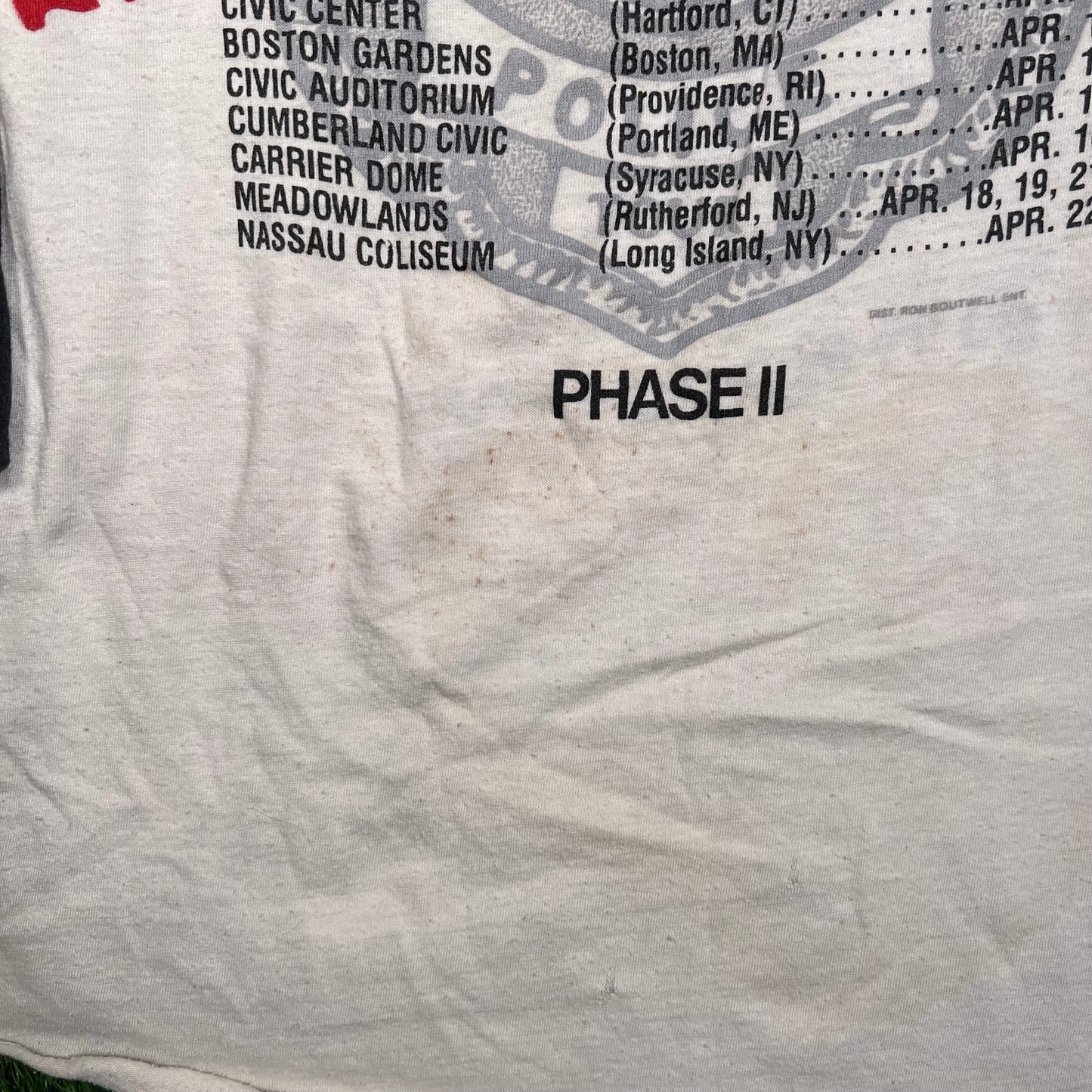 1982 The Police "Ghost in The Machine" Tour Raglan White Longsleeve Size Large USED v18664