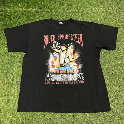 2009 Bruce Springsteen Final Performances Black Tee Size XL USED v16422