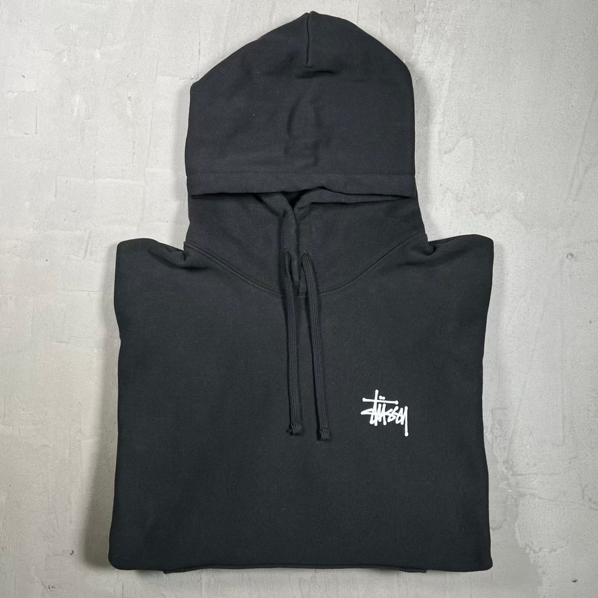Stussy Script Logo Black Hoodie Size XXL USED x18700