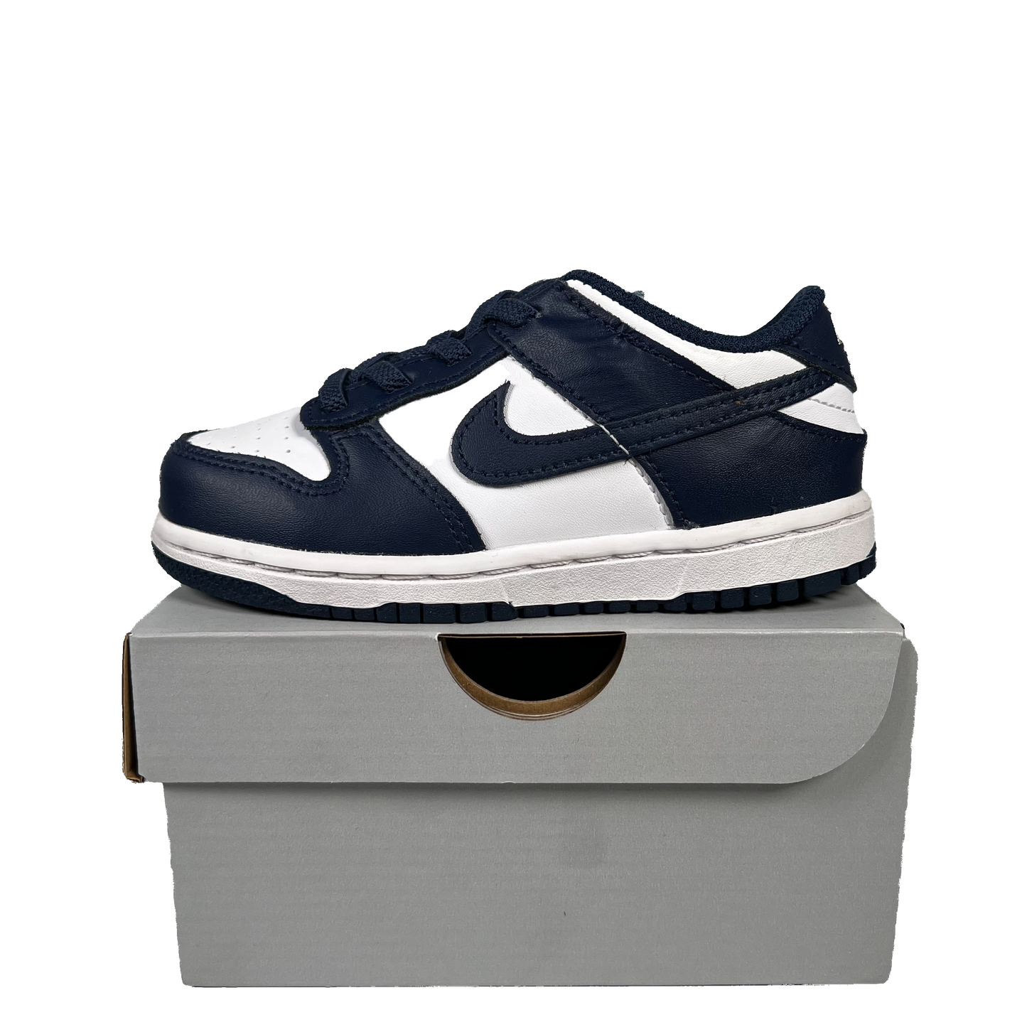 Nike Dunk Low White Midnight Navy (2024) Size 9c USED s19062