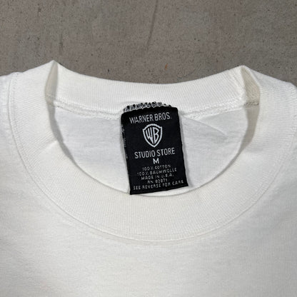 1990s WB Marvin the Martian Bowling Tee White Size Medium USED v19535