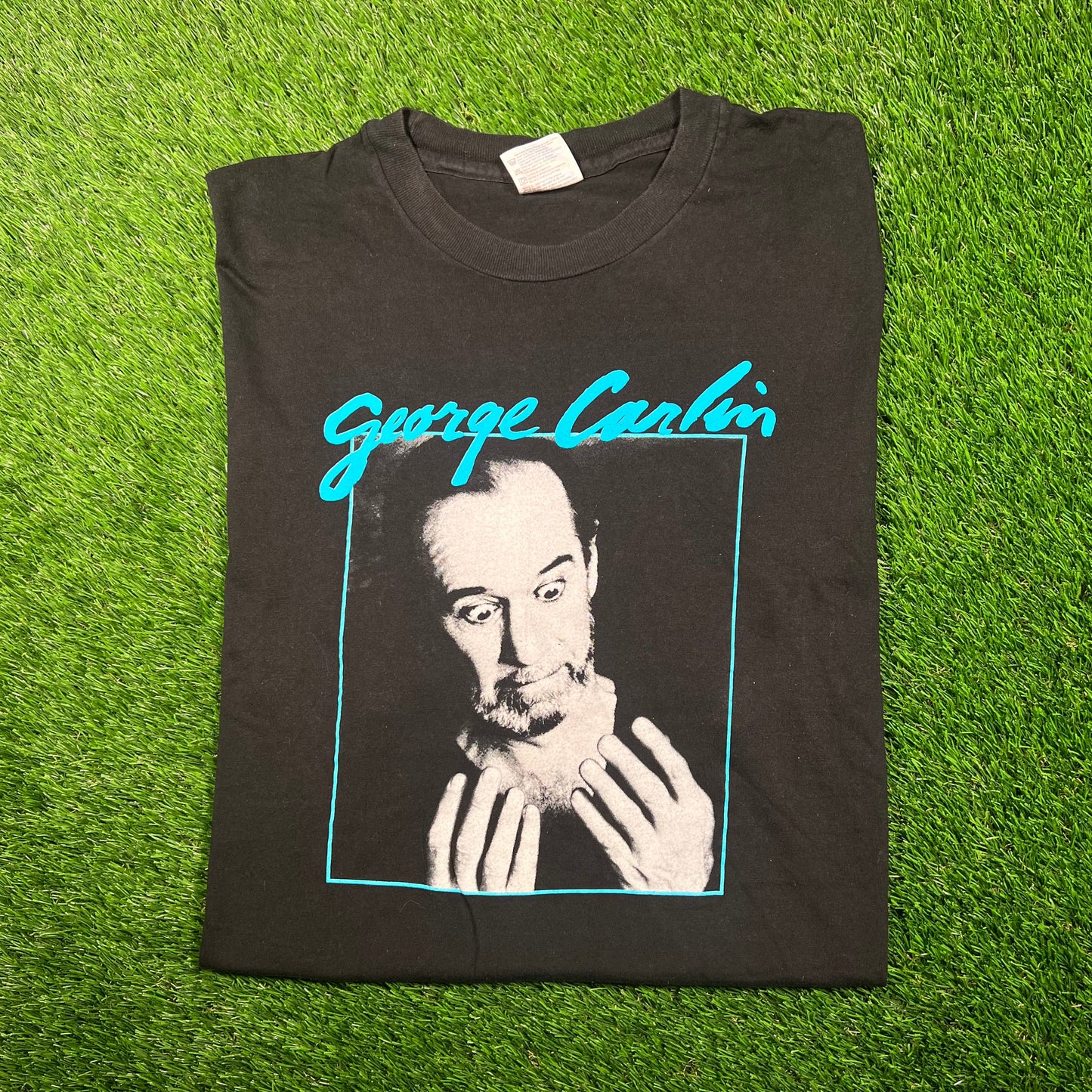 1990s George Carlin When The Going Gets Tough Black Tee Size XL USED v18736